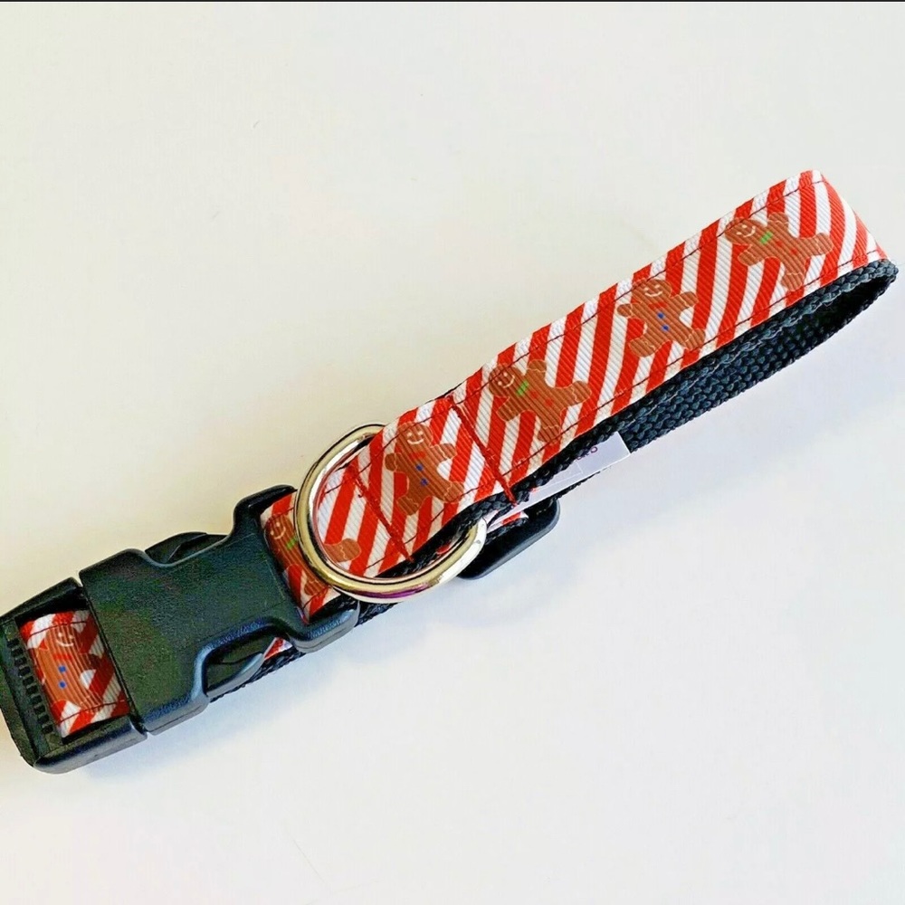 Susie Q Dog Collar Small Gingerbread Man Christmas